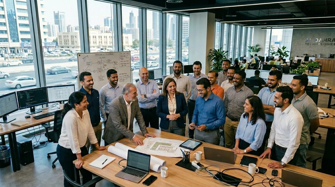 PrestigeOne team and engineers at the Abu Dhabi office, Abu Dhabi