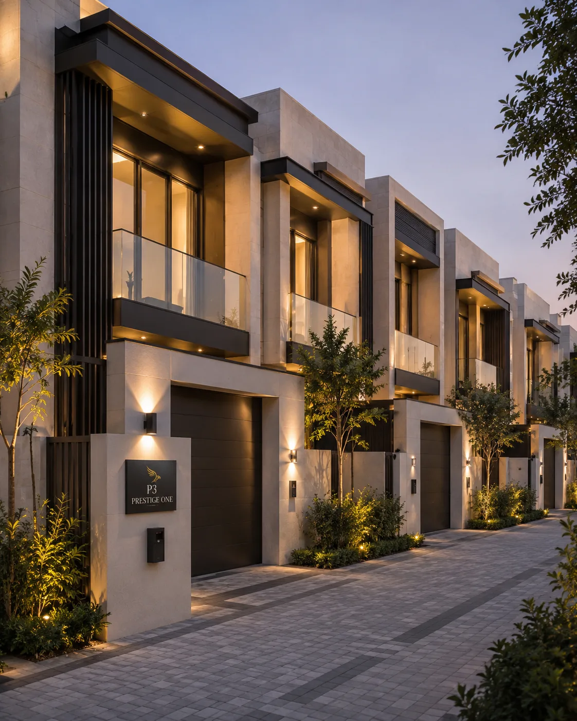 Townhouse cluster, Khalifa City, Abu Dhabi — residential development